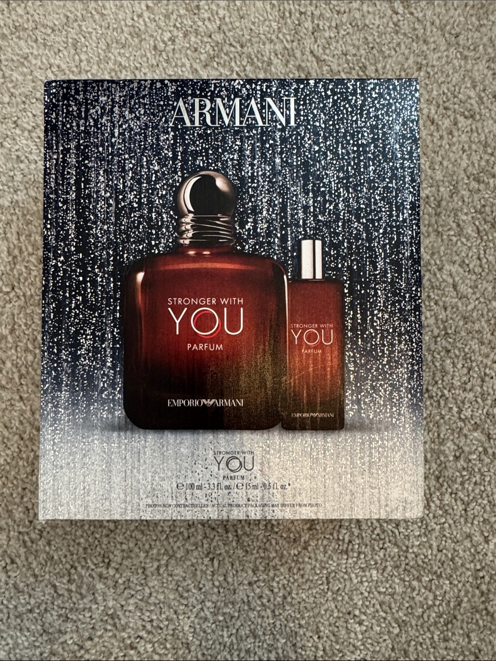 Armani Stronger With You Parfum Gift Set Box